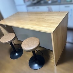 カウンターテーブル　DIY 木材