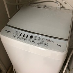 洗濯機　5.5kg  ハイセンス　2020年製