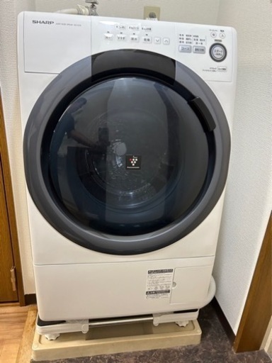 美品 SHARP ドラム式洗濯機 2017年製洗濯7kg 乾燥 3.5kg 左開き