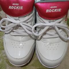 白×ピンク  安全靴