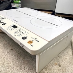 2020年 アイリスオーヤマ IH 2口 コンロ ホワイト 中古　