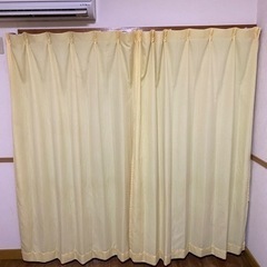 🌈黄色カーテン(掃き出し窓用)1セット