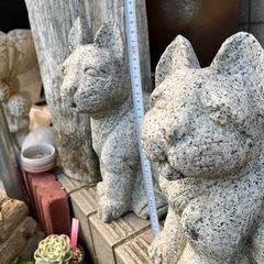 御影石　猫　庭石　オブジェ