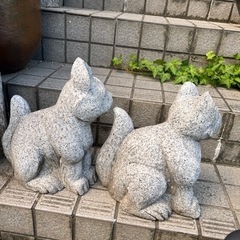 御影石　猫　庭石　オブジェ