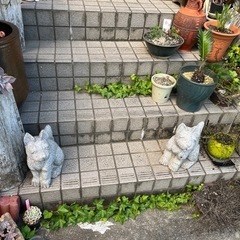 御影石　猫　庭石　オブジェ