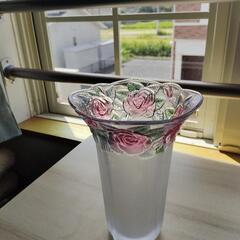 ピンクバラ花瓶