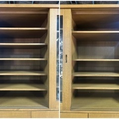 INT219 キャビネット　食器棚　無垢材　天然木