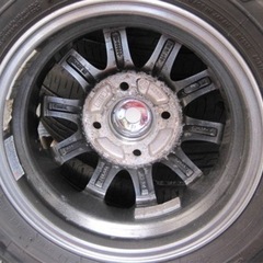 軽トラ軽バン アルミホイール＆145/80R12 80/78N LT バリ山 セット 中古品