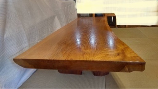杉無垢一枚板　座卓　ダイニングテーブル