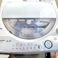 ★無料★洗濯機6.0kg（SHARP/ES-FG65）