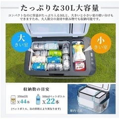 車載冷蔵庫 30L 大容量-20°C~10°C 温度調整可 車中泊 キャンプ アウトドア 釣り 運動会 レジャー