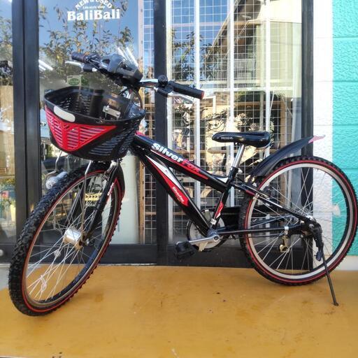 子供！自転車！24インチ！スピードメーター オートライト！6段変速！タイヤ！イボイボ付