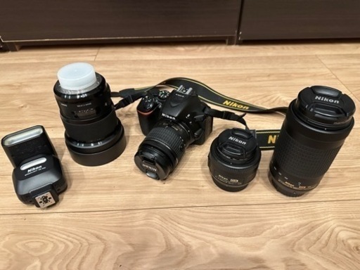 9/10まで！Nikon d5600とレンズ4本+その他(ストロボ、カラーレンズなど）