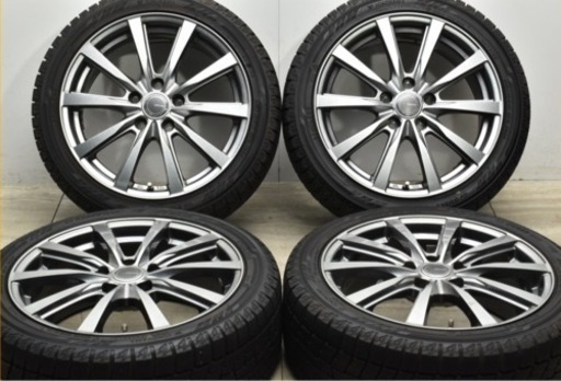 【美品】GRASS 17in 7J +48 PCD114.3 ヨコハマ アイスガード iG60 215/45R17 アルテッツァ チェイサー シビック スカイライン 希少