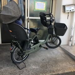 地域限定送料無料　パナソニック　ギュットクルームR　EX　ラクイック　三人乗り　16AH　緑系　パスバビー　ビッケ　神戸市　電動自転車 地域限定送料無料 パナソニック ギュットクルームR EX ラクイック 三人