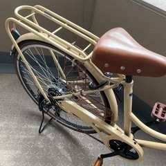 また！さらに！！！お値下げ！！Lupinusミルクティー美品！自転車26インチ⭐︎オートライト⭐︎6段変速ルピナス