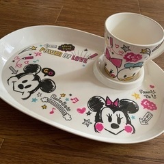 【Disney プレート皿&コップ】