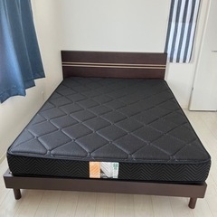ikea イケア ダブルベッド マットレス 付き