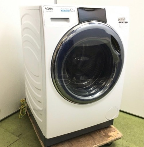 超激安↘️ 2021年製　12㌔AQUA ドラム式洗濯乾燥機　設置可！