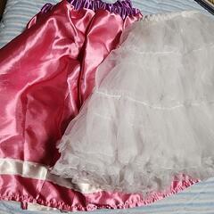 ピンクラメのミニスカートとパニエのセット♡
