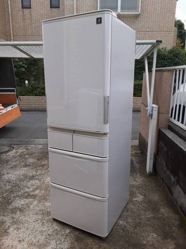 シャープ 5ドア冷凍冷蔵庫 SJ-PW41C-C プラズマクラスター 412L どっちもドア ベージュ 2017年製 SHARP 中古家電