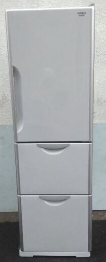 驚きの安さ  日立 3ドア冷蔵庫 配送無料 13年製 右開きシルバー 315L S R-S320GV 冷蔵庫