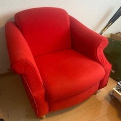 1人用　赤いソファ