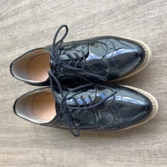 婦人靴 黒 エナメル 23-23.5cm 