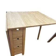 【IKEA人気テーブル】NORDEN ゲートレッグテーブル　