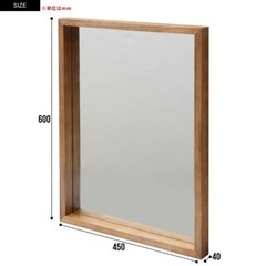 鏡　45x60 木製 壁掛け ミラー 