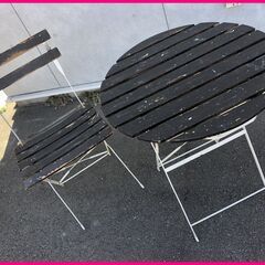 ▼【ガーデン　椅子テーブルセット　組み立て式　】（NF23091...