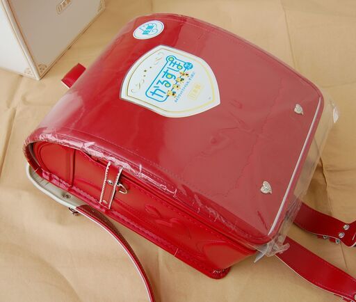 未使用新品★ランドセル「イオンかるすぽ」目に映えるカーマインレッド 24色シリーズ日本製 2022年8月購入 長期保証付