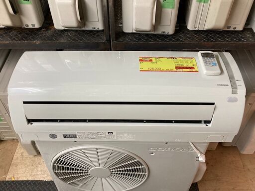 K04510　コロナ　2020年製　中古エアコン　主に6畳用　冷房能力　2.2KW ／ 暖房能力　2.5KW