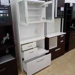 ★ジモティ割あり★  レンジボード ホワイト H180×D37.6×W79.2 クリーニング済み OJ1947 ☆ジモティ割あり☆ レンジボード ホワイト H180×D37.6×W79.2