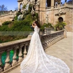  新品💛ウェディング ドレス　完璧な　フィッシュテール　レース　2way