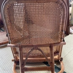 昭和レトロ　籐の座椅子　２個