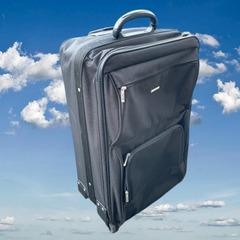 🉐🌈布製スーツケース　鍵付き　ブラック🌈