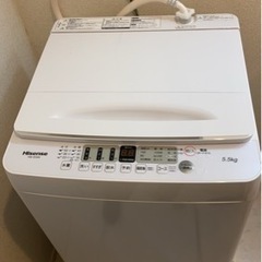 【美品】Hisense(ハイセンス)洗濯機5.5kg/HW-E5504