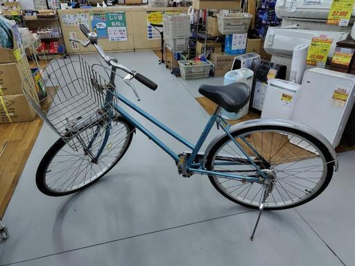 中古自転車２６９５　前後タイヤ新品！　２６インチ　３段ギヤ　LEDダイナモライト　アルミフレーム 中古自転車2695 前後タイヤ新品！ 26インチ 3段ギヤ LED