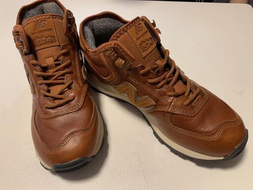 【未使用】new balance 574 レザー(サイズ25.5)