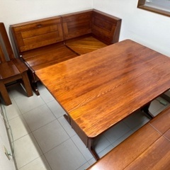 【ネット決済】ダイニングテーブル・椅子・アンティーク・木材