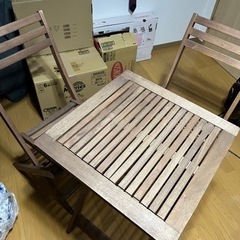ベランダ・お庭用　テーブル＆椅子2脚
