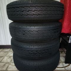 ☆ブリヂストン サマータイヤ☆アルミホイール付き☆ 2022年製 195/80/15R☆107/105L LT☆ ハイエース☆キャラバン☆