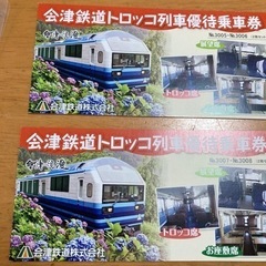 【ネット決済・配送可】会津鉄道トロッコ列車優待乗車券ペア2人分