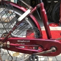 値下げ　エンジのママチャリ　24インチ　リアカゴ付き 値下げ エンジのママチャリ 24インチ リアカゴ付き