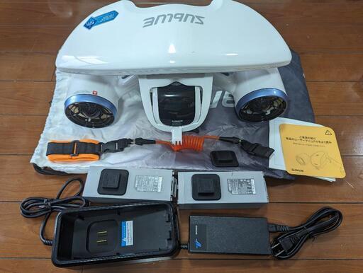 ★予備バッテリー付　Sublue (サブルー) WhiteShark ミックス 水中スクーター デュアルモーター アクションカメラ対応 ☆予備バッテリー付 Sublue (サブルー) WhiteShark ミックス 水中