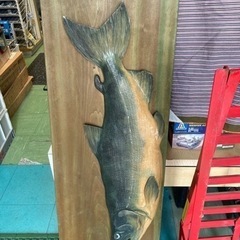 木彫りの鮭