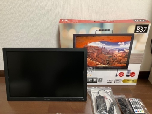 19型バッテリー内蔵 ポータブルテレビ　 GH-PTV19AG-BK