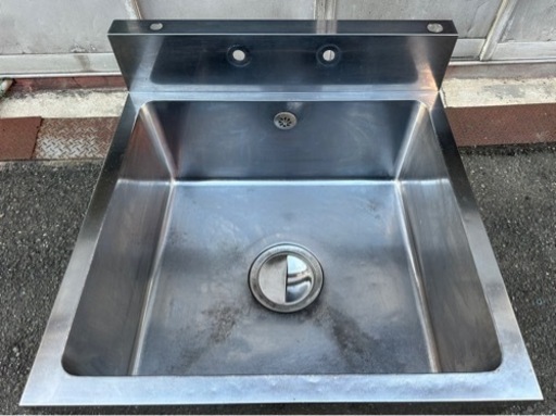 業務用 大型 1槽シンク 幅750×奥750×高さ800+150(mm) 流し台 一層 一槽