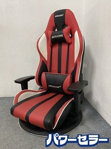 AKRACING/エーケーレーシング ゲーミングチェア 極坐 V2 レッド eスポーツ リモートワーク PUレザー 中古家具 店頭引取歓迎 R7491